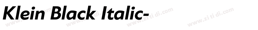 Klein Black Italic字体转换